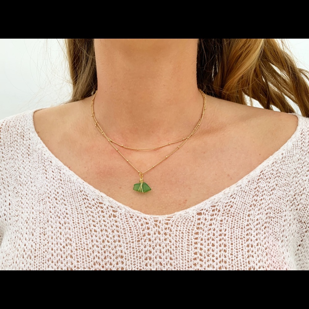 Handmade sea glass necklace